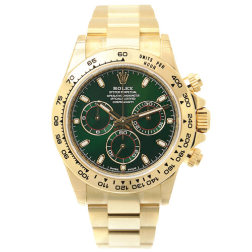 Rolex Daytona 18k yellow gold full set - green dial