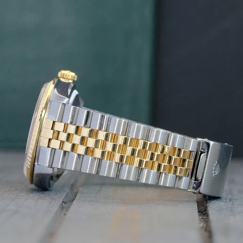 Rolex date-just gold gren