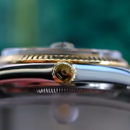 Rolex date-just gold gren